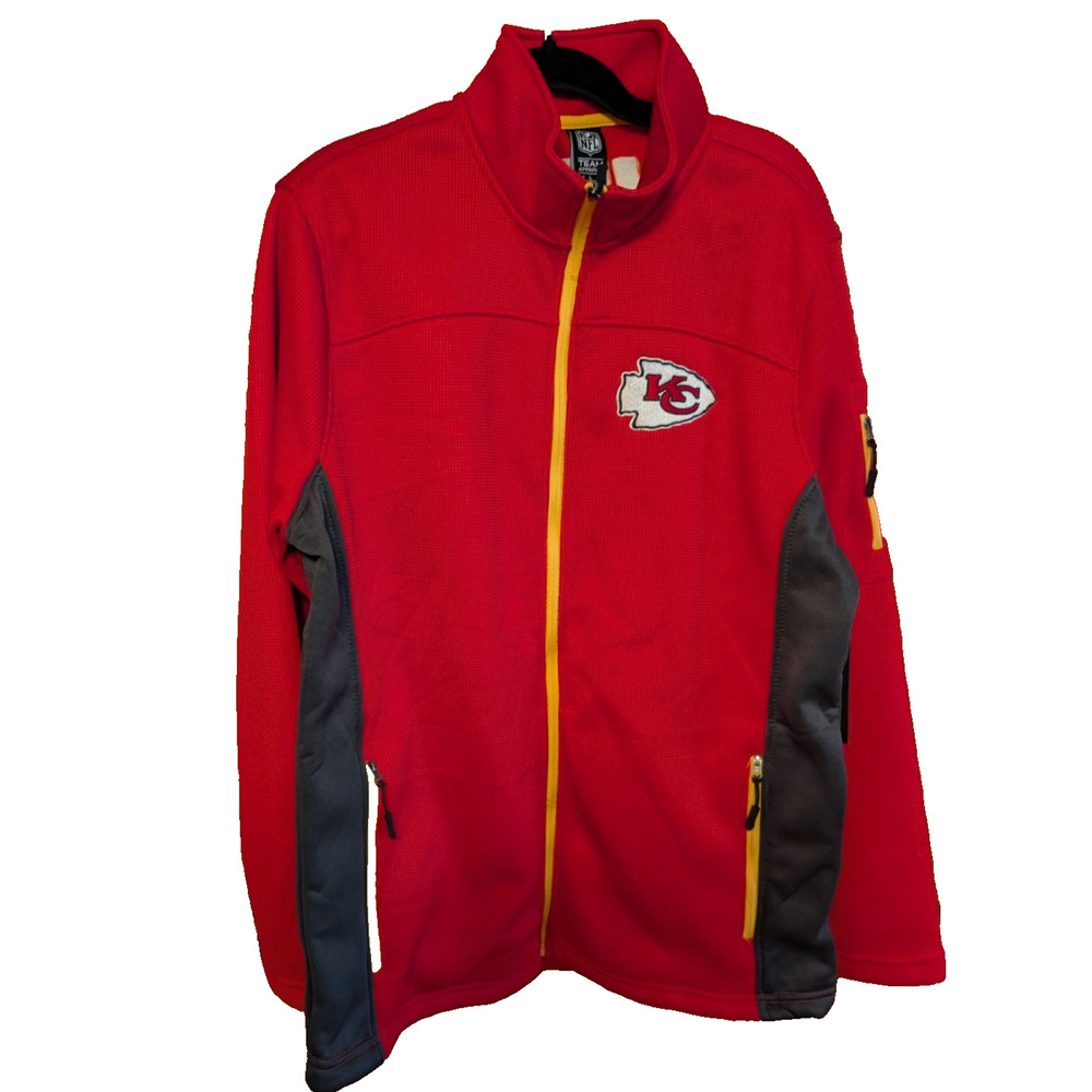 NEW NFL Kansas‎ City CHIEFS Full zip Jacket RED LARGE NWT